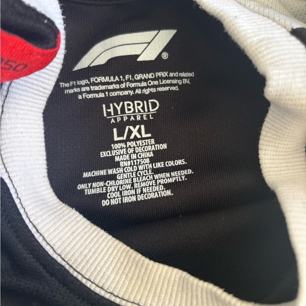 F1 Black and White Racing Shirt - Picture 3 of 3